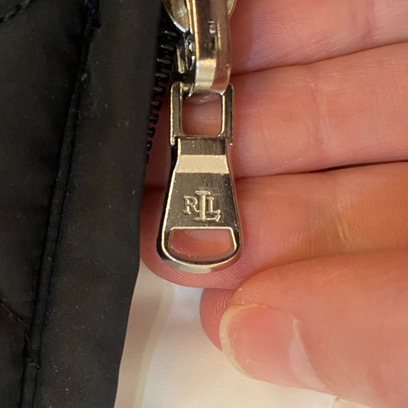 Lauren by Ralph Lauren Black and White Reversible Insulated Puffer Vest, Small - Picture 10 of 14